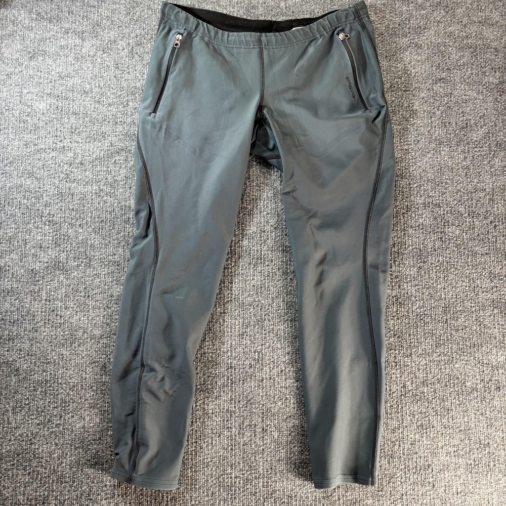 Patagonia Leggings‎ Womens XS Gray Softshell Lined Zip Pockets Running Winter